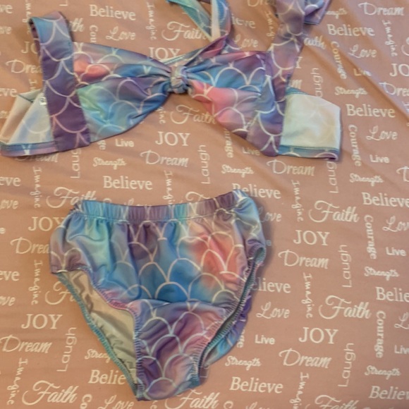 Mermaid Bikini Set. Mermaid Tail Cover Up - Picture 3 of 3